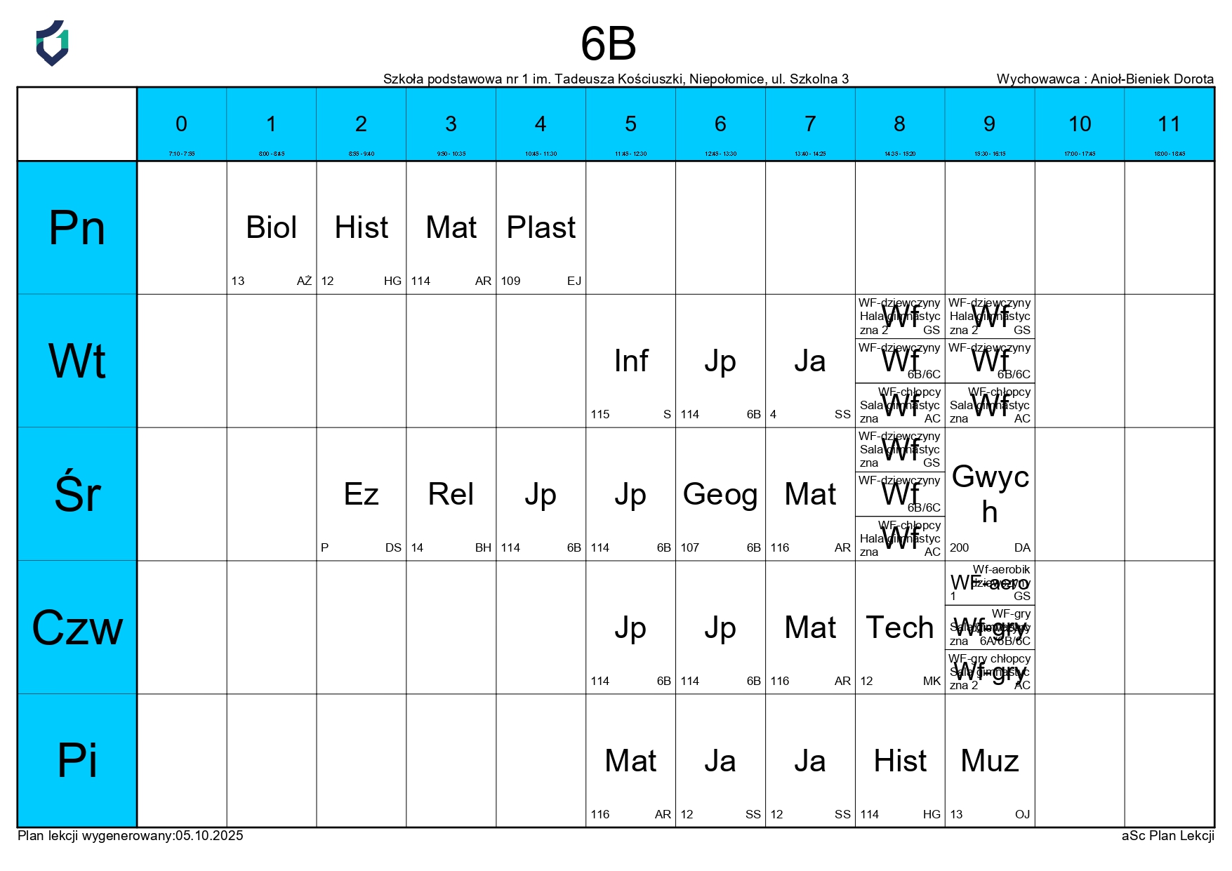 PLAN LEKCJI