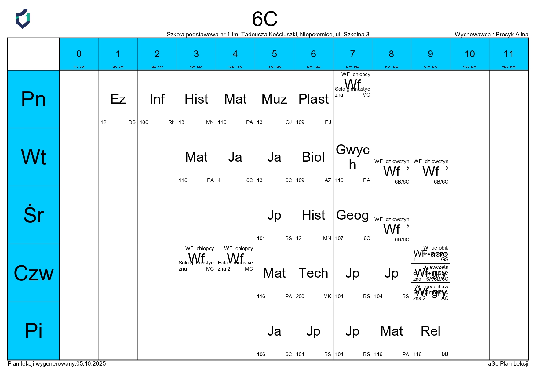 PLAN LEKCJI