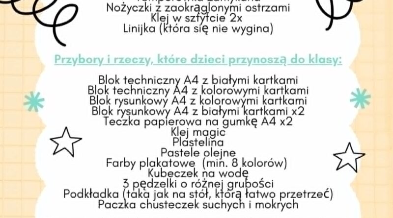 Wyprawka Pierwszoklasisty