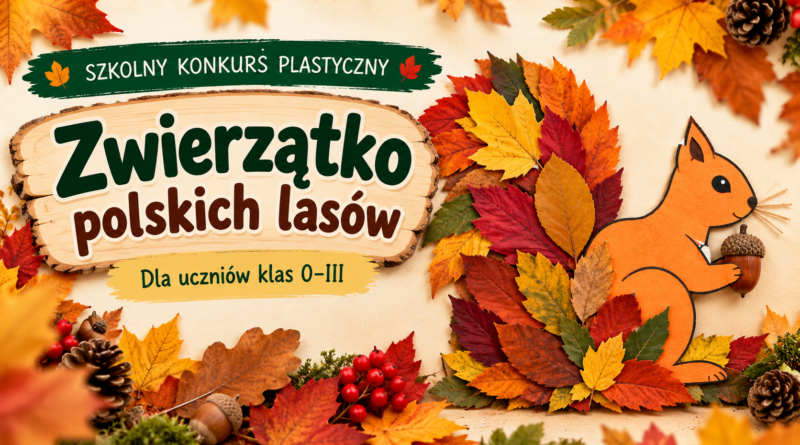 Konkurs plastyczny „Zwierzątko polskich lasów”.